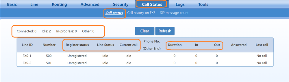 hx402g call status